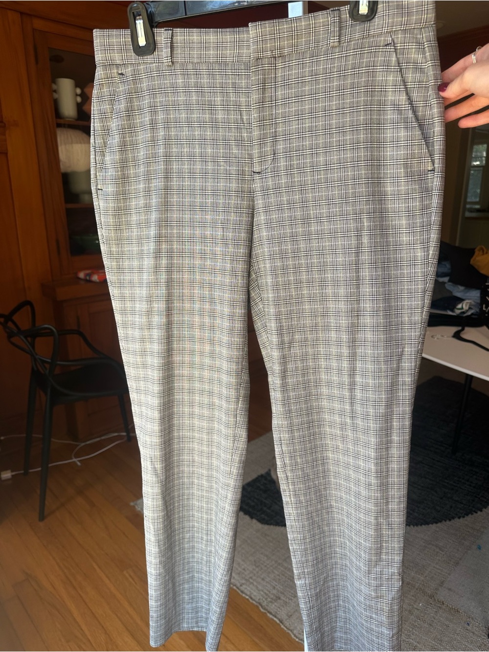 Banana Republic Women's Gray Plaid Dress Pants